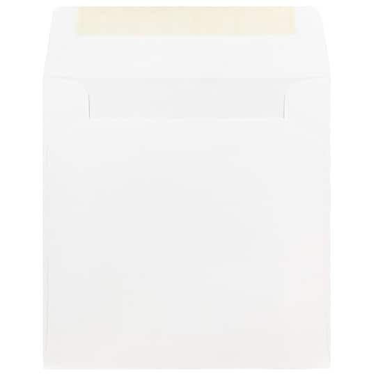 JAM Paper 9" x 9" White Square Invitation Envelopes